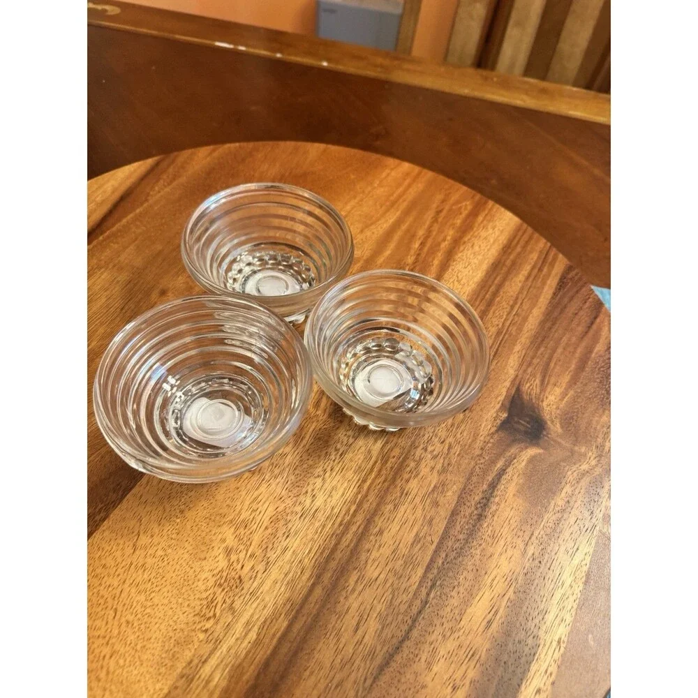 Champagne/Tall Sherbet Manhattan Clear by Anchor Hocking a set of 3